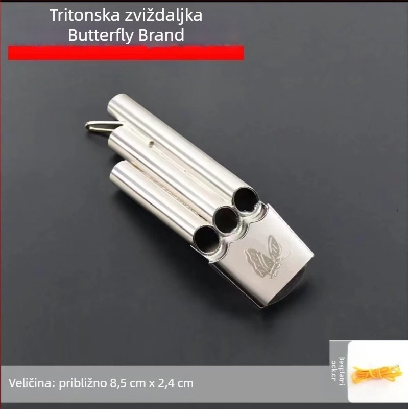 Butterfly zviždaljka od nehrđajućeg čelika za sportske utakmice, trener i sudac; mogućnost privatne oznake