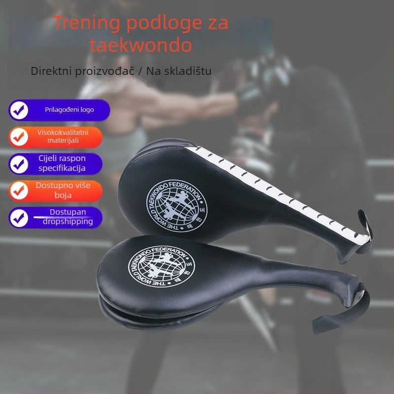 Taekwondo cilj za stopalo – za odrasle, dvodijelna bočna udarna ploča, PU, vertikalni stil, 0,35 kg