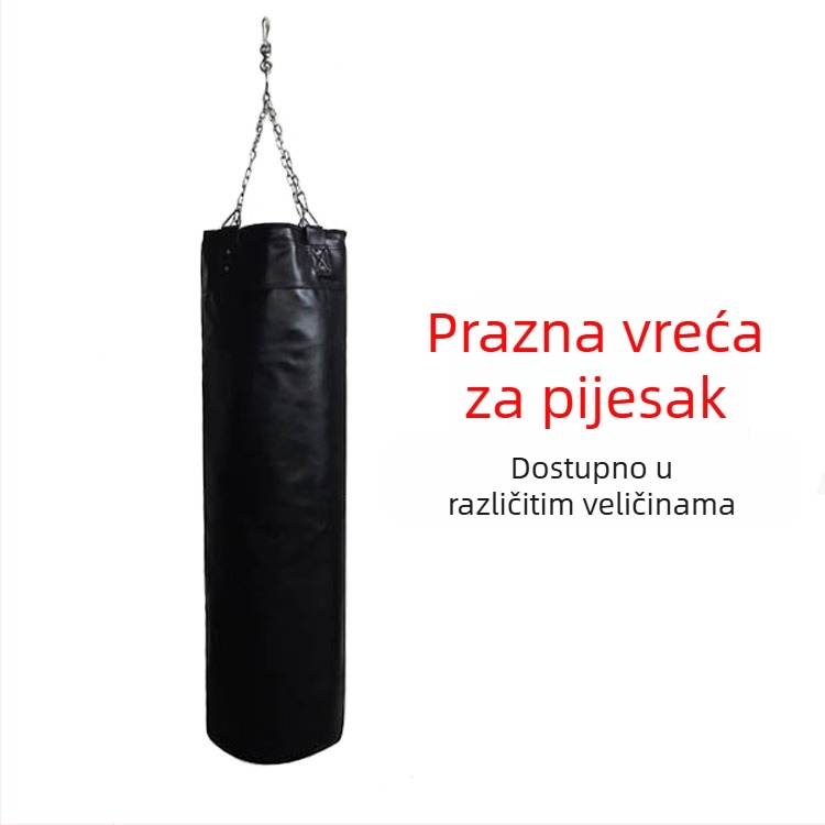Viseća boksačka vreća za kućnu upotrebu, trening borilačkih vještina i Taekwondo, čvrsta kožna vreća