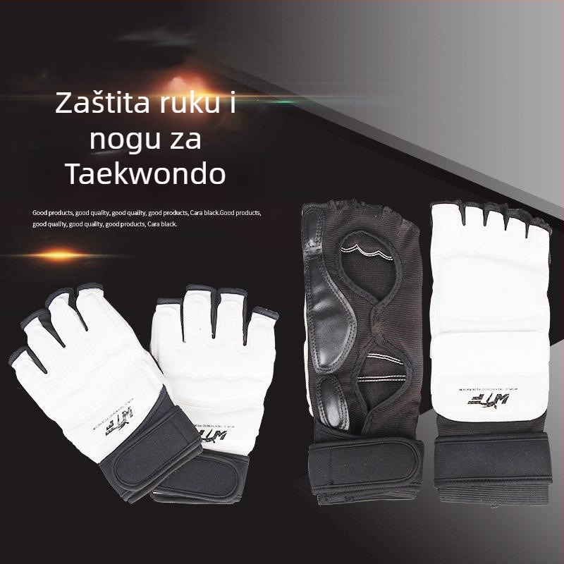 Dječje boksačke rukavice i zaštitne rukavice za ruke i noge za Taekwondo, rukavice za djecu i odrasle, sanda rukavice s pola prsta