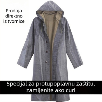 Split kišni kaput od platna, uobičajene debljine, pončo za motocikle i električna vozila, za jednu osobu