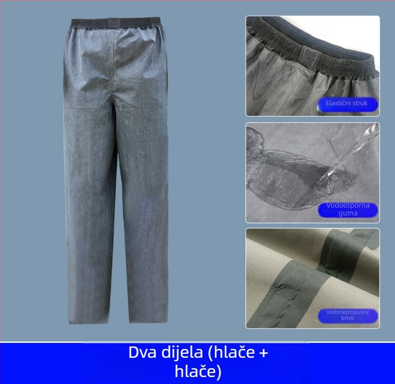 Split kišni kaput od platna, uobičajene debljine, pončo za motocikle i električna vozila, za jednu osobu
