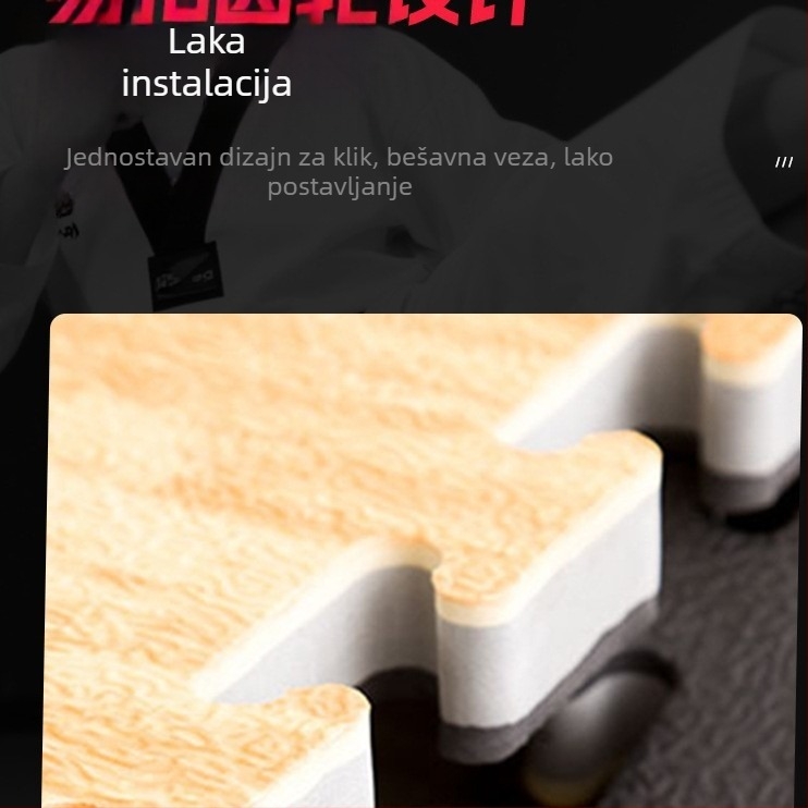 Taekwondo podni prostirka EVA пjene, kvadratni oblik, mrežasti uzorak, periva