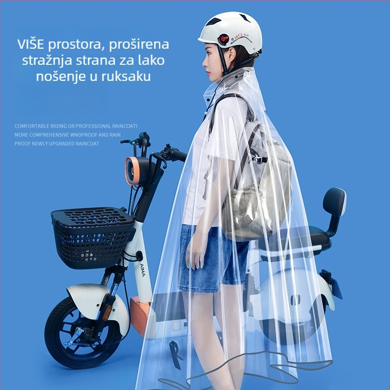 PVC lagani kišni pončo za odrasle vozače motocikala i električnih bicikala