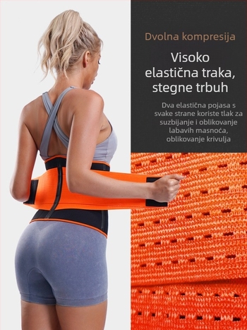 Remen za podršku struka za trčanje i fitness — poliester vlakno; odrasli; pogodno za trčanje, vožnju biciklom, tenis i druge sportove; zaštita struka