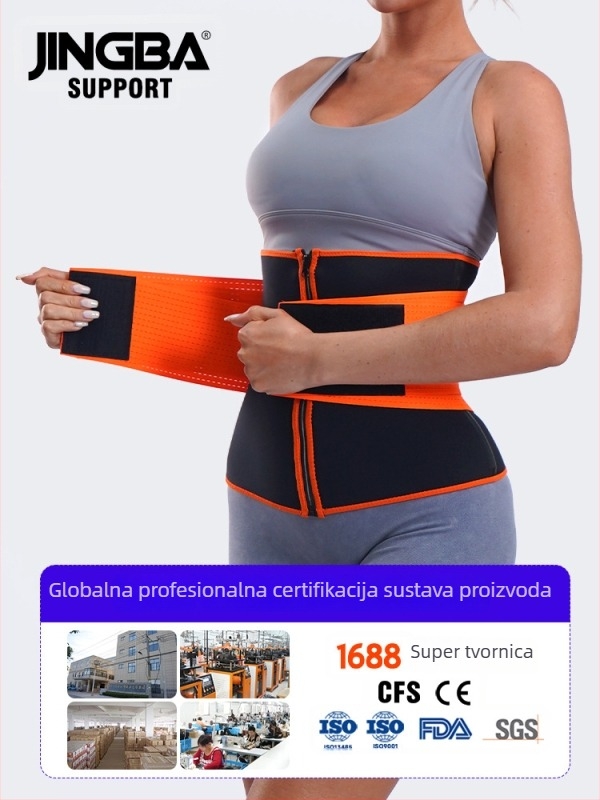 Remen za podršku struka za trčanje i fitness — poliester vlakno; odrasli; pogodno za trčanje, vožnju biciklom, tenis i druge sportove; zaštita struka
