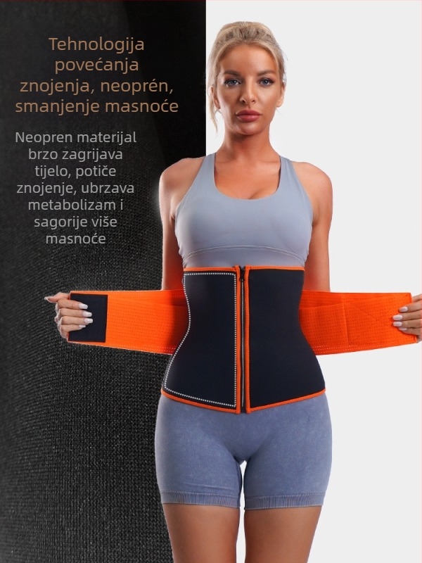 Remen za podršku struka za trčanje i fitness — poliester vlakno; odrasli; pogodno za trčanje, vožnju biciklom, tenis i druge sportove; zaštita struka
