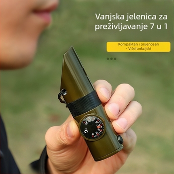 Vanjska zviždaljka 7-u-1, višestruka upotreba za preživljavanje pri potresu, vojno jak zvuk