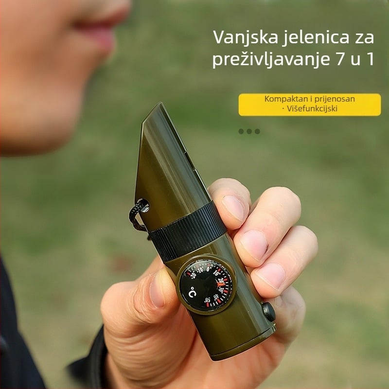 Vanjska zviždaljka 7-u-1, višestruka upotreba za preživljavanje pri potresu, vojno jak zvuk