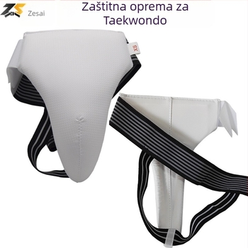 Taekwondo zaštitnik prepona - PU uzorak travnatog uzorka, veličine za odrasle i dijete, marka Zesai, pakiranje 60 kom.