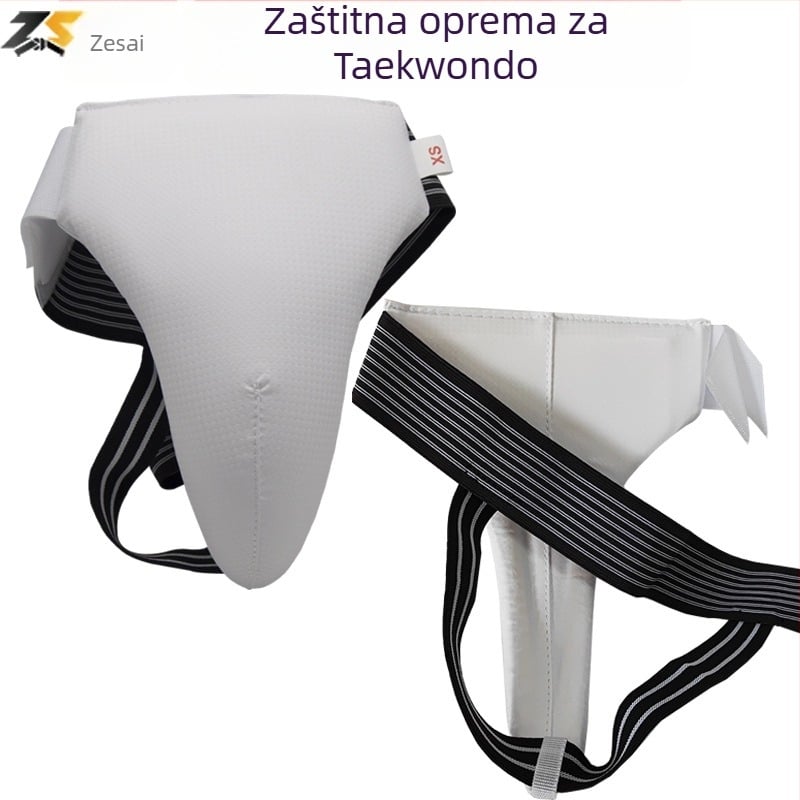 Taekwondo zaštitnik prepona - PU uzorak travnatog uzorka, veličine za odrasle i dijete, marka Zesai, pakiranje 60 kom.