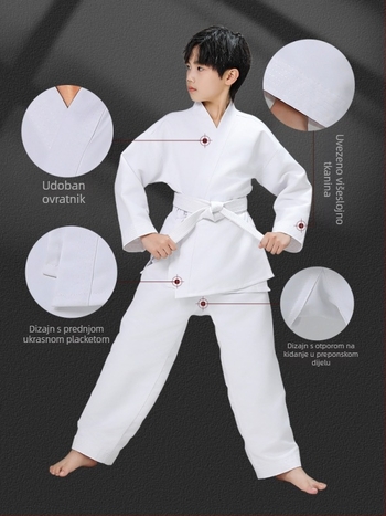 Karate uniforma za odrasle i djecu, dugi rukav, prilagođeno printanje, tkanina od 100% poliestera s podstavom od 100% poliestera