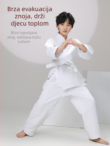 Karate uniforma za odrasle i djecu, dugi rukav, prilagođeno printanje, tkanina od 100% poliestera s podstavom od 100% poliestera