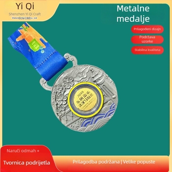 Personalizirane medalje od cinkovog legura za maratone i taekwondo događaje, kutija za poklon, Šifra 002