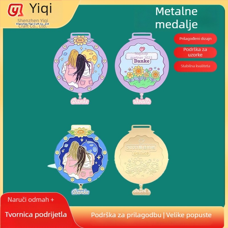 Personalizirane medalje od cinkovog legura za maratone i taekwondo događaje, kutija za poklon, Šifra 002