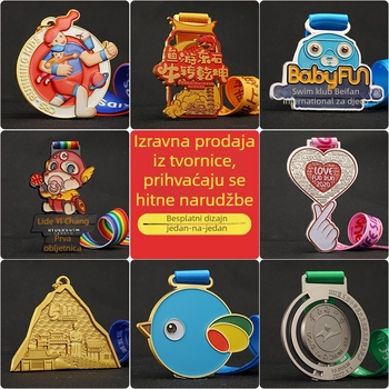 Prilagodljiva medalja od cinkovog legura za mladež taekwondo i maratonske događaje, privjesak, tiskanje logotipa dostupno