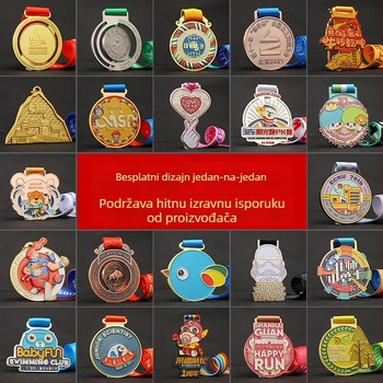 Prilagodljiva medalja od cinkovog legura za mladež taekwondo i maratonske događaje, privjesak, tiskanje logotipa dostupno