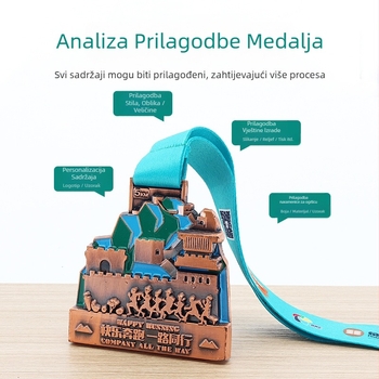 Medalja od cinkove legure s pozlaćenom završnom obradom; mogućnost prilagodbe logotipa; službena prigodna nagrada.