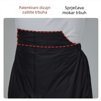 Set kabanica i hlače za motocikl, podijeljeni stil, najlon tkanina, PU vodootporni sloj, 750 g, za dostavljače
