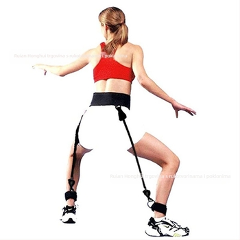 Luting set za trening nogu s elastičnim užetom i otporom trakom za čučnjeve i eksplozivnu snagu