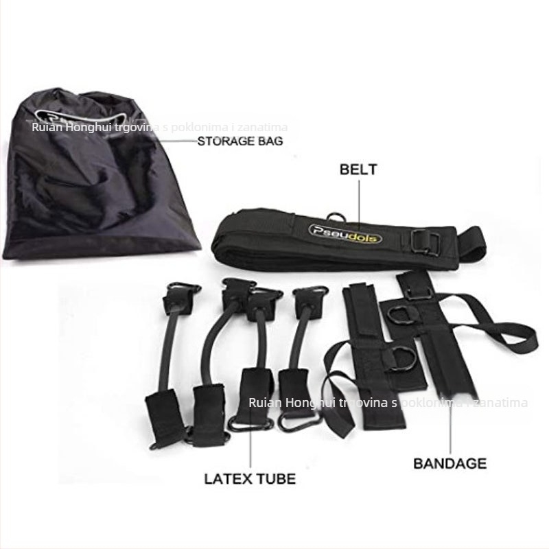 Luting set za trening nogu s elastičnim užetom i otporom trakom za čučnjeve i eksplozivnu snagu