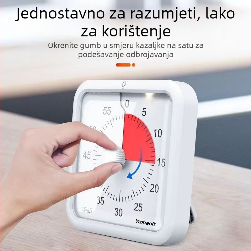 Veliki zaslon magnetski vizualni štoperica sa svjetskim vremenom — kvarcni sat na baterije