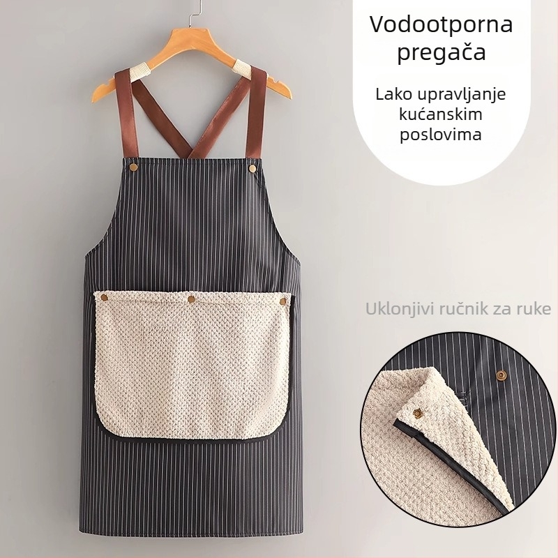 Kuhinjska pregača – vodootporna, kompozitni materijal, bez rukava, moderni minimalistički dizajn