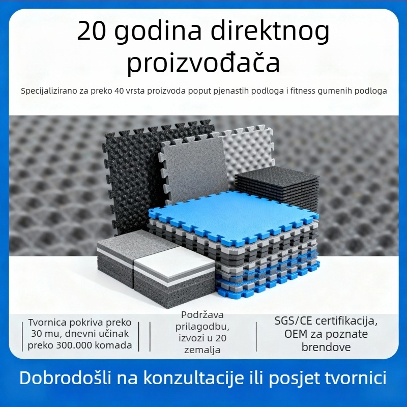 Interlock podne podloge za trening s pjenom za ublažavanje udara Taekwondo