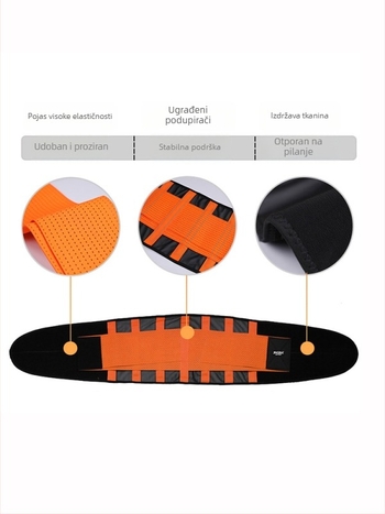 Pojas za zaštitu struka za sportove — prozračni poliester, za odrasle, pogodna za košarku, trčanje, dizanje utega, borilačke sportove