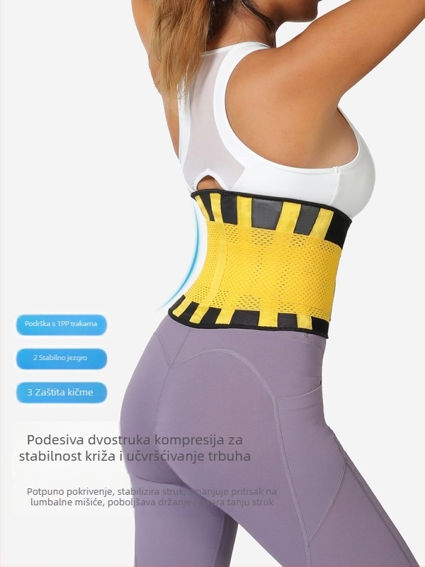 Pojas za zaštitu struka za sportove — prozračni poliester, za odrasle, pogodna za košarku, trčanje, dizanje utega, borilačke sportove