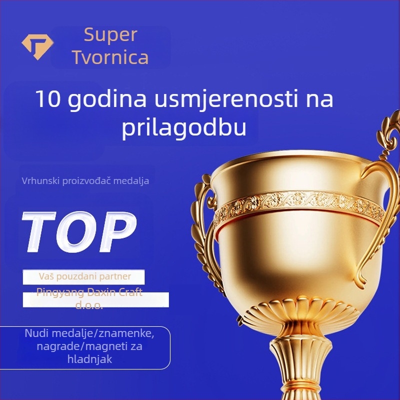 Taekwondo medal Dragon Year, cinkova legura, zlatno premazana pločica, ispis logotipa OK