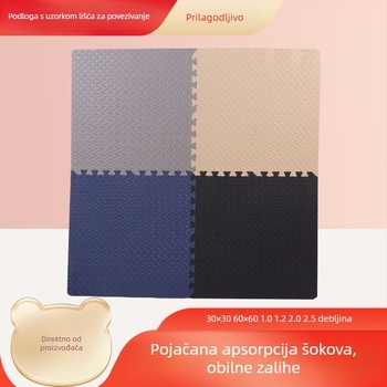 Taekwondo podna prostirka od EVA pjene, kvadratičnog oblika, lišće uzorak, interlock pločice, prilagodljivo