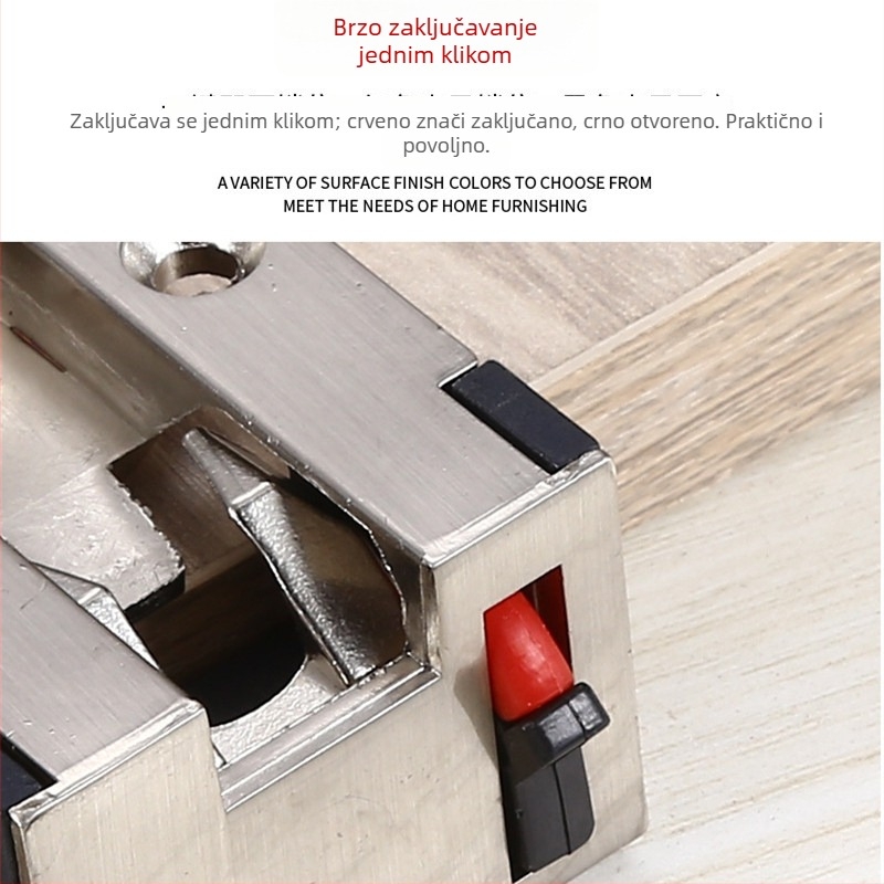 Mortise-tip skriveni sigurnosni lanac za vrata, cinkova legura, elektroplatirani završetak, skrivena ugradnja