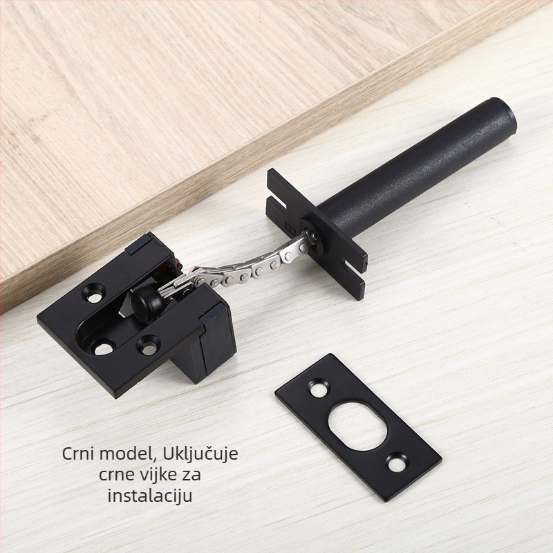 Mortise-tip skriveni sigurnosni lanac za vrata, cinkova legura, elektroplatirani završetak, skrivena ugradnja