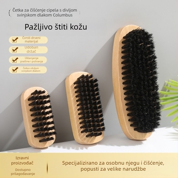Četka za cipele s drvenom drškom i konjskom dlakom za njegu kože i nubuka, Podrijetlo Zhejiang