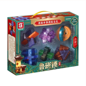 Dječji puzzle-ključ set Luban i Kongming, plastični Rubik's Cube‑stil logička igra u kutiji za poklon, za uzrast 4–6 godina