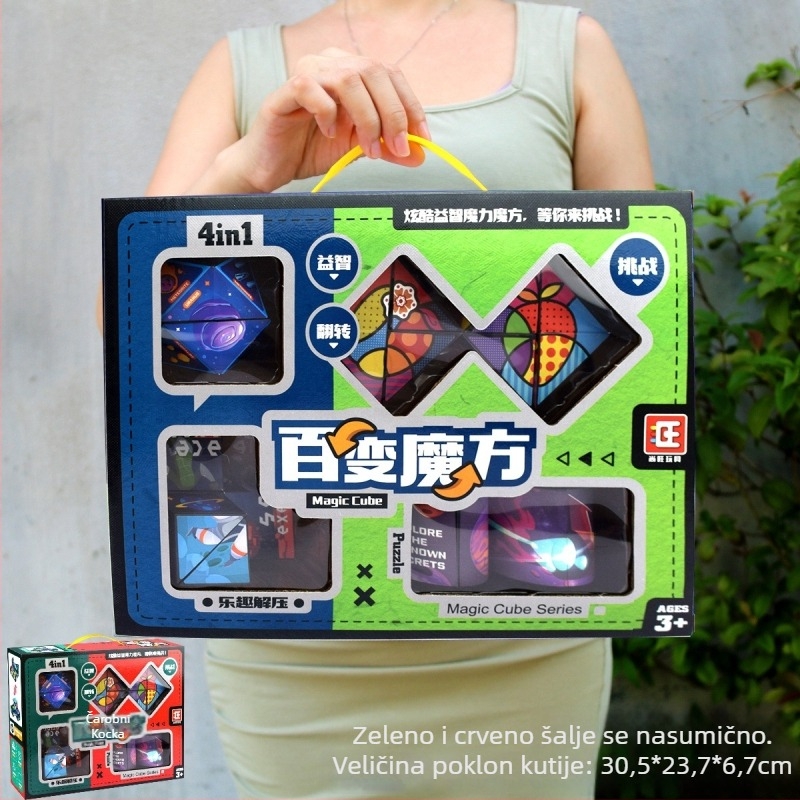 Dječji puzzle-ključ set Luban i Kongming, plastični Rubik's Cube‑stil logička igra u kutiji za poklon, za uzrast 4–6 godina