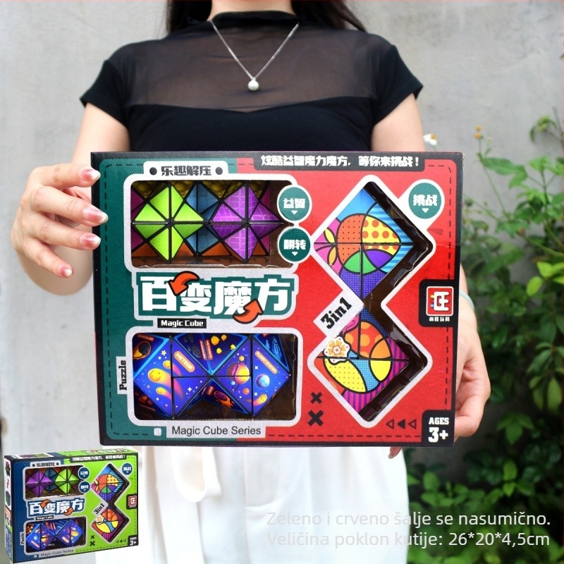 Dječji puzzle-ključ set Luban i Kongming, plastični Rubik's Cube‑stil logička igra u kutiji za poklon, za uzrast 4–6 godina