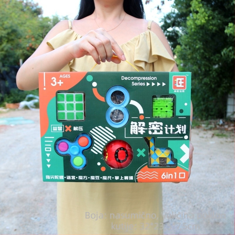 Dječji puzzle-ključ set Luban i Kongming, plastični Rubik's Cube‑stil logička igra u kutiji za poklon, za uzrast 4–6 godina