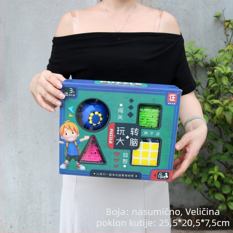 Dječji puzzle-ključ set Luban i Kongming, plastični Rubik's Cube‑stil logička igra u kutiji za poklon, za uzrast 4–6 godina