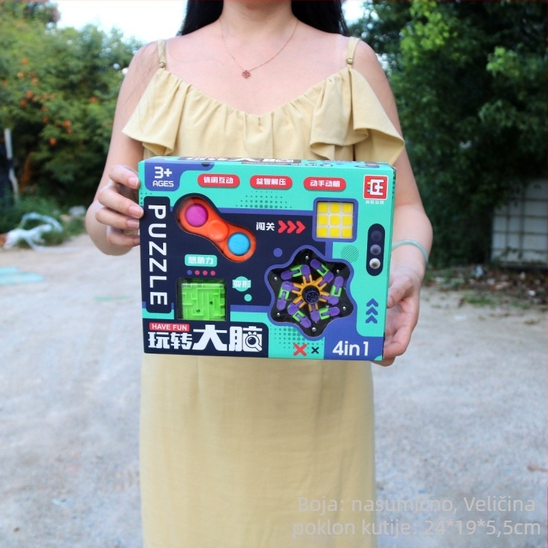 Dječji puzzle-ključ set Luban i Kongming, plastični Rubik's Cube‑stil logička igra u kutiji za poklon, za uzrast 4–6 godina