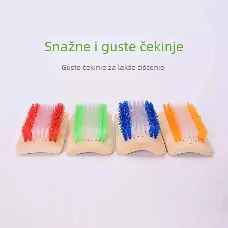 Pet komada višenamjenskih četkica za čišćenje: četka za cipele od prirodnog bambusa i četka za pranje s dugačkim držalom i tvrdim čekinjama