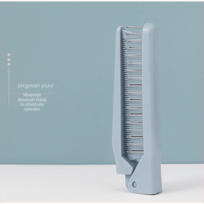 Sklopivi finozubi češalj za kosu od smole, kompaktan i prenosni za putovanja