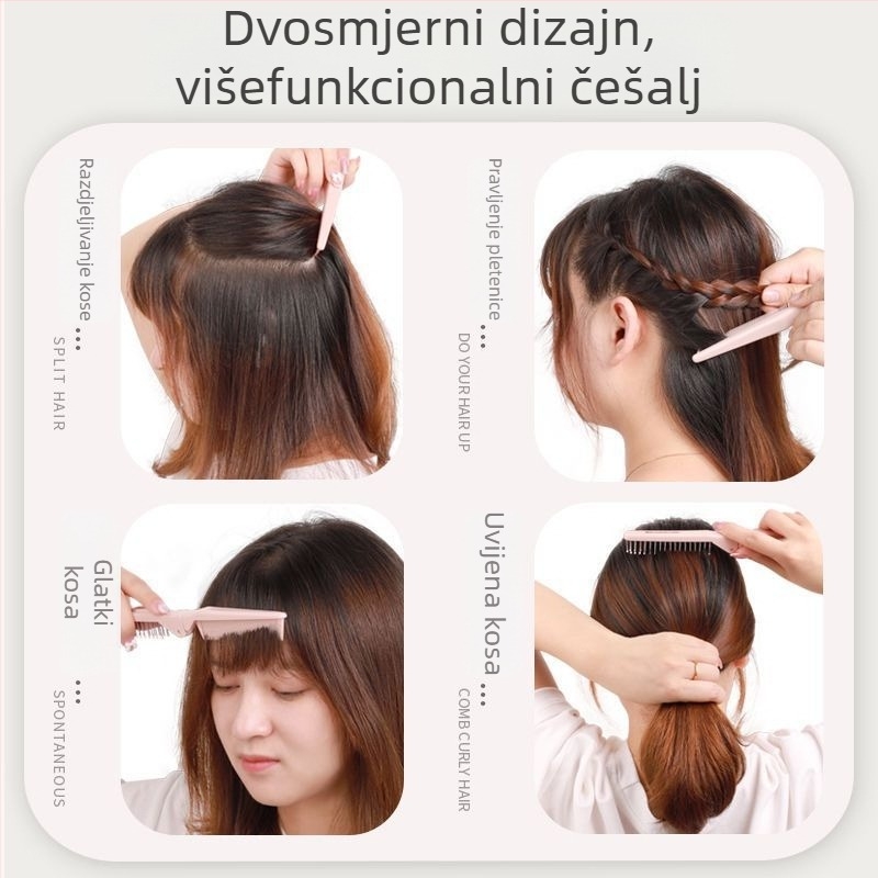 Sklopivi finozubi češalj za kosu od smole, kompaktan i prenosni za putovanja