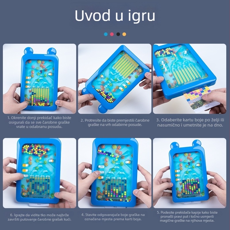 Igračka labirint kuglica za djecu — ručna, interaktivna, više igrača, plastična, uzrast 4–14 godina