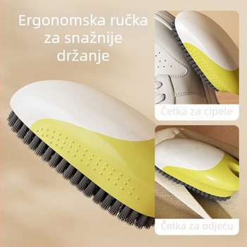 Četka za čišćenje obuće - mekane dlačice, dvodijelna set, polipropilenski materijal, za pranje obuće