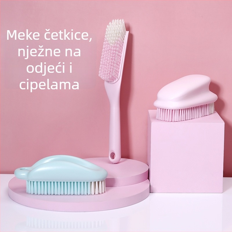 Četka za cipele s mekanim dlačicama – nježna prema cipelama, Višenamjenska četka za čišćenje cipela i odjeće, Plastična konstrukcija, Pakiranje 144 komada