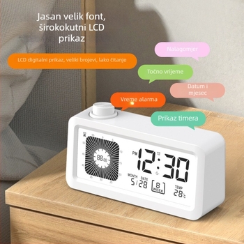 Dualni timer sat s analognim i digitalnim prikazom – termometar, alarm, kronograf, kalendar