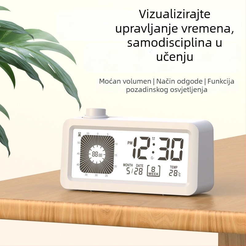 Dualni timer sat s analognim i digitalnim prikazom – termometar, alarm, kronograf, kalendar