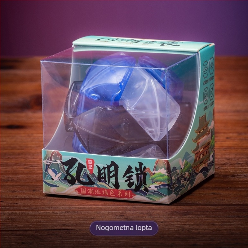 Kongming Lock/Luban Lock puzzle kuglica – Edukativna igra, plastika, 154 specifikacija, pakiranje u kutiji, OEM logotip